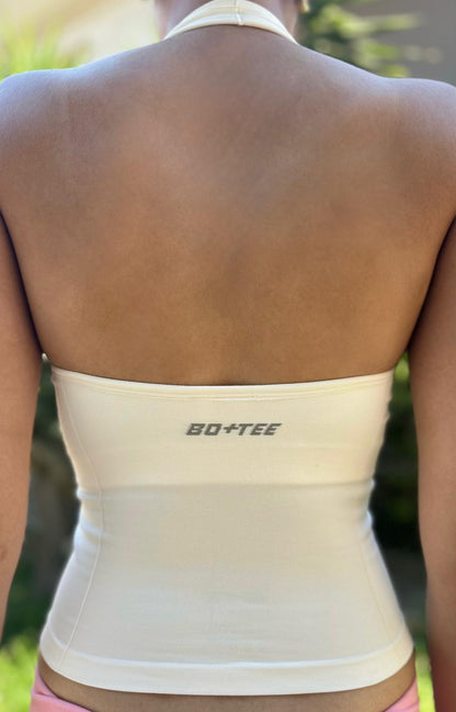 BO+TEE DUO BOYUNDAN BAĞLAMALI BEYAZ BODY